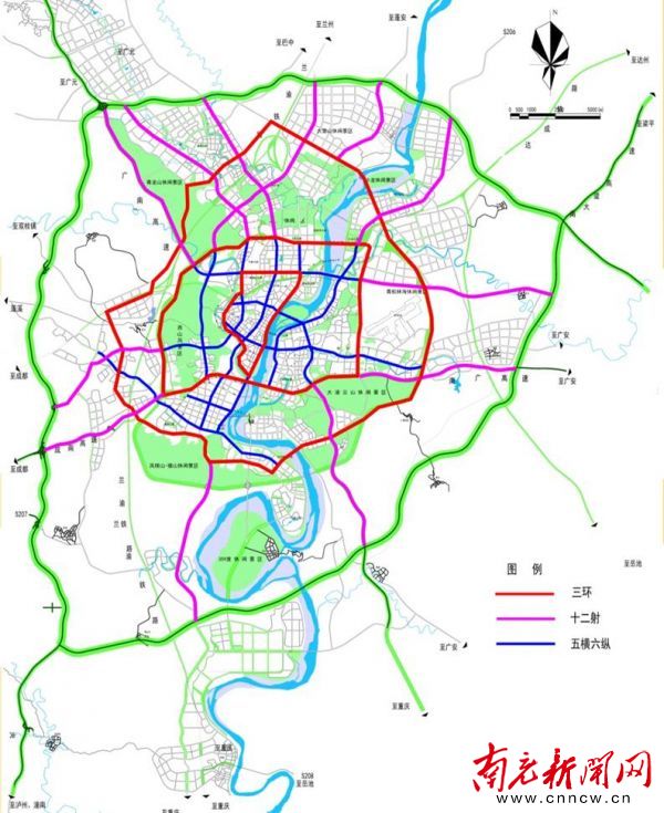 南充城市快速路网规划出炉 这个片区建