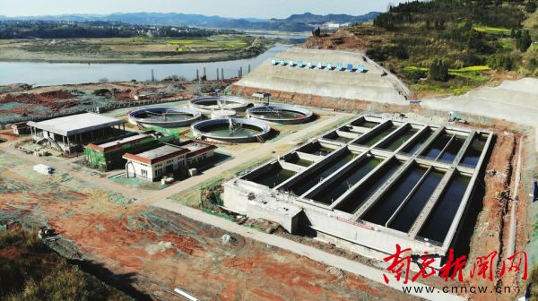 市文峰污水处理厂二期工程建设现场。